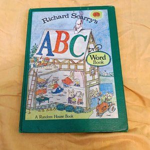Vintage 70s Richard Scarry's ABC Word Book Library Copy